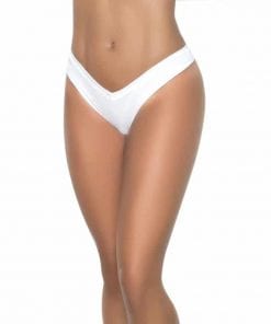 High Leg Thong White