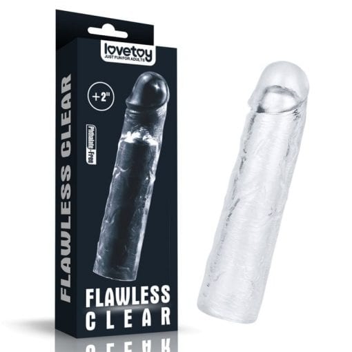 Clear Penis Extender Sleeve Plus 2in