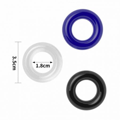 Coloured Triple Donut Cock Ring Set - Image 3