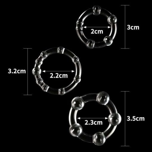 Triple Beaded Donut Ring Set - Image 2