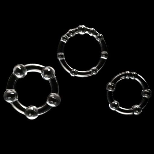 Triple Beaded Donut Ring Set - Image 4