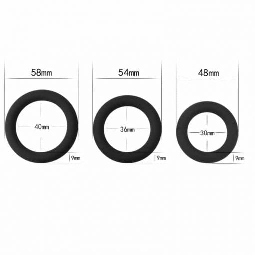 Silicone 3 Pc Cock Ring Set - Image 4