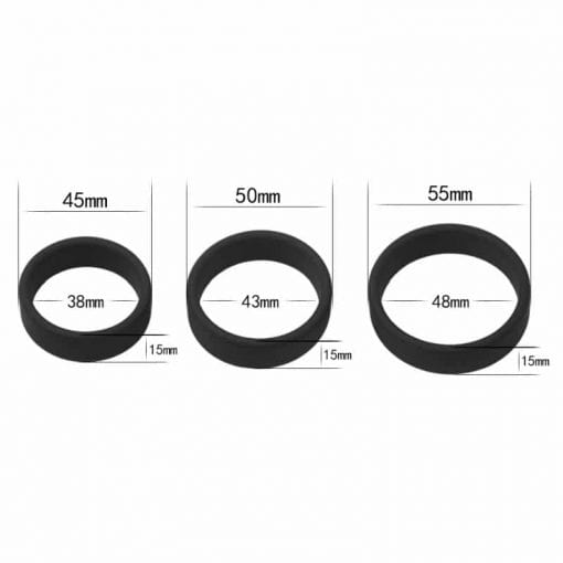 Silicone 3 Pc Pro Cock Ring Set - Image 4