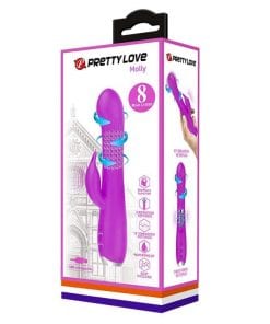 Rechargeable Rabbit Vibe "Molly" Purple (205mmx33mm)