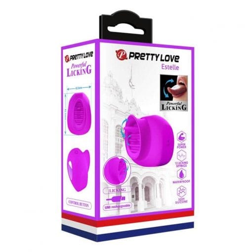 Rechargeable Tongue "Estelle" 42.5mm x 42.5mm Purple