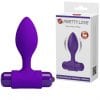 Vibra Butt Plug - Purple (86mm)