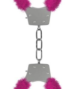 Pleasure Handcuffs Furry - Pink