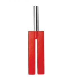 Leather Slit Paddle - Red