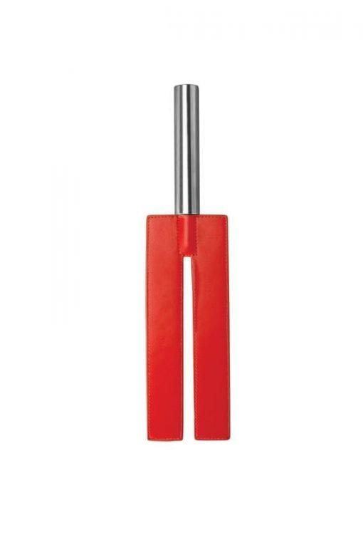 Leather Slit Paddle - Red