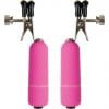 Vibrating Nipple Clamps - Pink