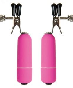 Vibrating Nipple Clamps - Pink