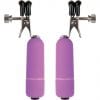 Vibrating Nipple Clamps - Purple