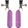 Vibrating Nipple Clamps - Purple