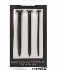 Silicone Screw Plug Set - Urethral Sounding - Black