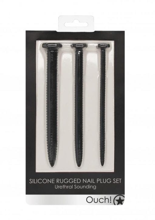 Silicone Screw Plug Set - Urethral Sounding - Black
