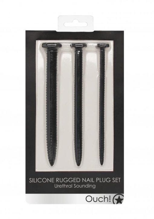 Silicone Screw Plug Set - Urethral Sounding - Black