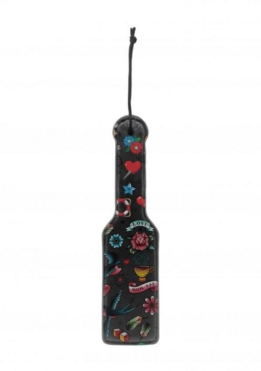 Printed Paddle - Old School Tattoo Style - Black