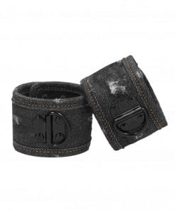 Denim Handcuffs - Roughend Denim Style - Black