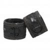 Denim Ankle Cuffs - Roughend Denim Style - Black