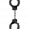 Denim Metal Handcuffs - Roughend Denim Style - Black