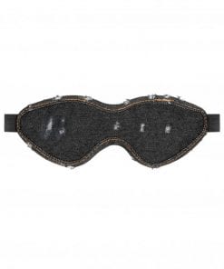 Denim Eye Mask - Roughend Denim Style - Black