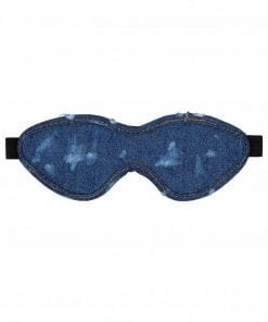 Denim Eye Mask - Roughend Denim Style - Blue