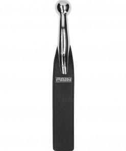 Ball Metal Handle With Saddle Leather Paddle - Black