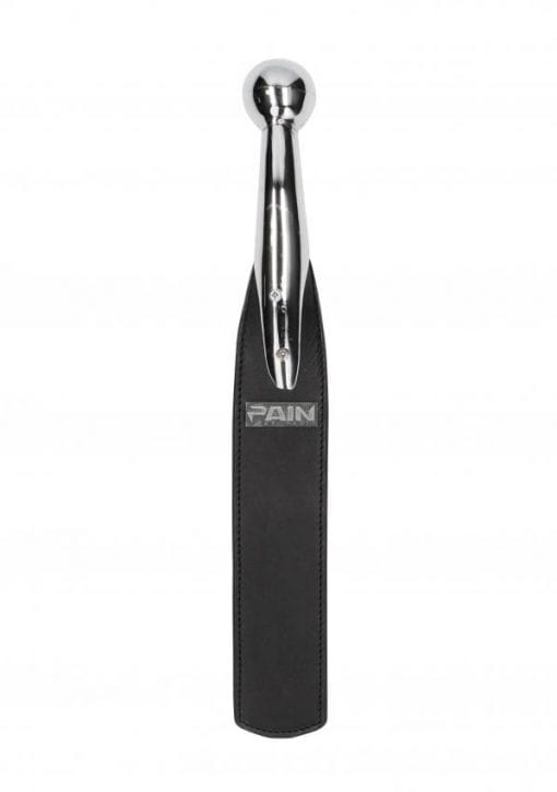 Ball Metal Handle With Saddle Leather Paddle - Black