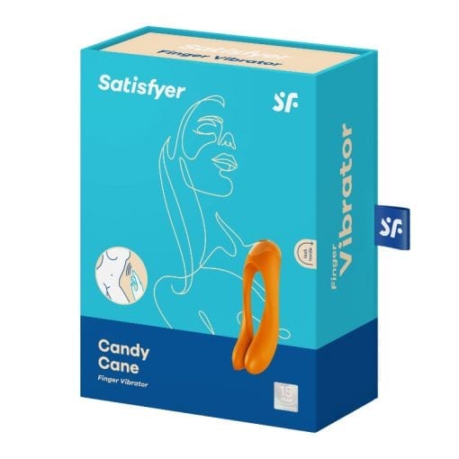 Satisfyer Candy Cane Finger Vibe Orange - Image 3