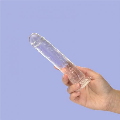 Crystal Dildo Straight 7in Clear - Image 2