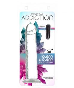 Crystal Dildo Straight 9in Clear