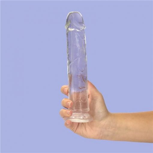 Crystal Dildo Straight 9in Clear - Image 3