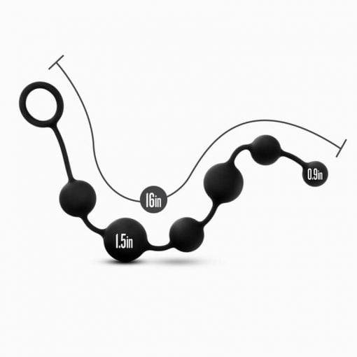 Anal Adventures Platinum Silicone Large Anal Beads - Image 4