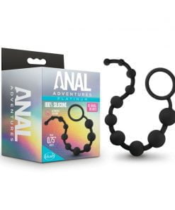 Anal Adventures Platinum Silicone 10 Anal Beads