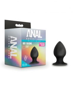 Anal Adventures Platinum Silicone Anal Stout Plug Medium