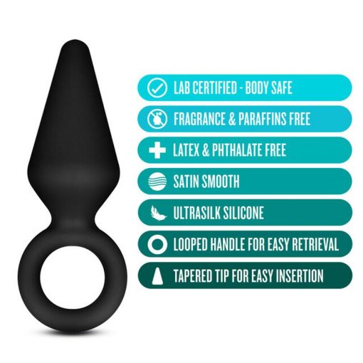 Anal Adventures Platinum Silicone Anal Loop Plug Small - Image 3