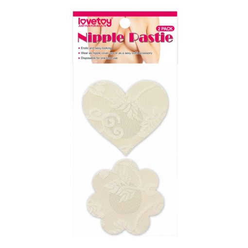 Lace Heart and Flower Nipple Pasties Twin Pk