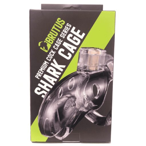 Brutus Shark Chastity Cage Clear - Image 5