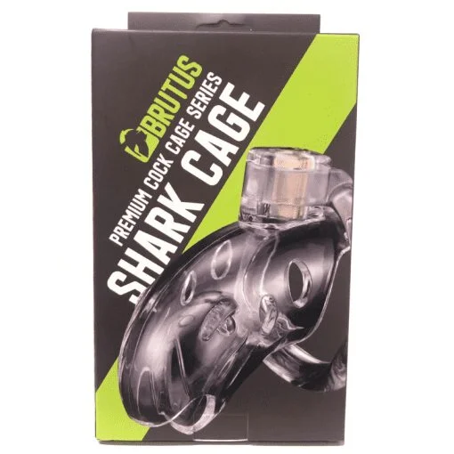 Brutus Shark Chastity Cage Clear - Image 5