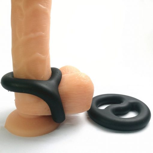 Brutus Yin Yang Silicone Cock and Ball Duo Ring - Image 3