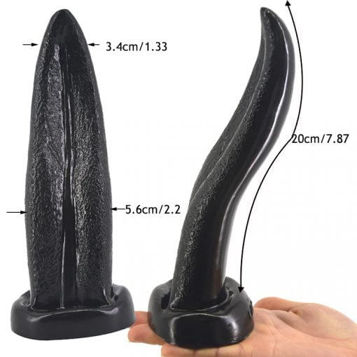 Tongue Shape Anal Plug Black - Image 4