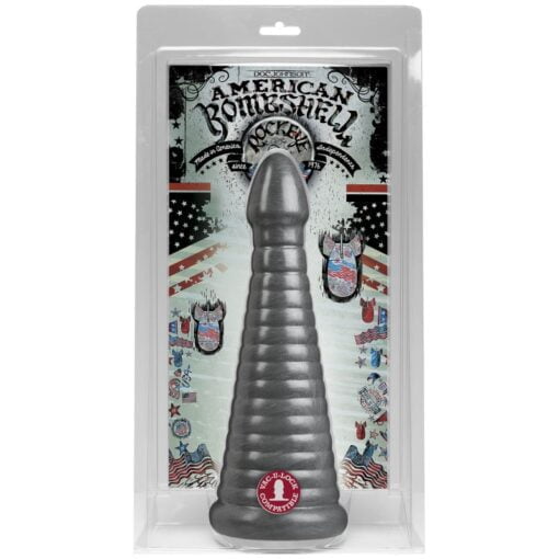 Rockeye 11in Anal Dildo Gun Metal - Image 2