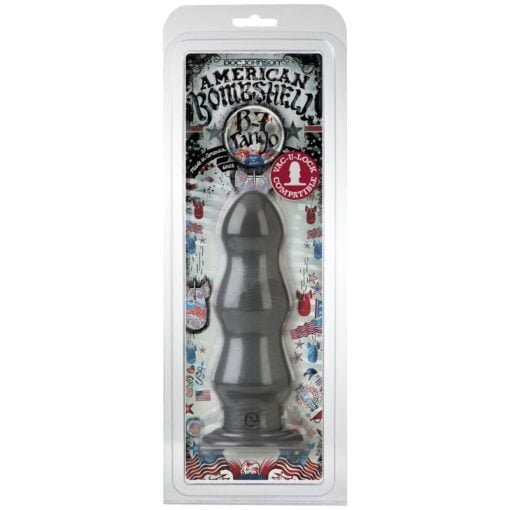 B-7 Tango 7in Anal Dildo Gun Metal - Image 2