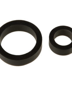 Silicone Cock Rings Double Pk Black