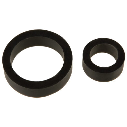 Silicone Cock Rings Double Pk Black