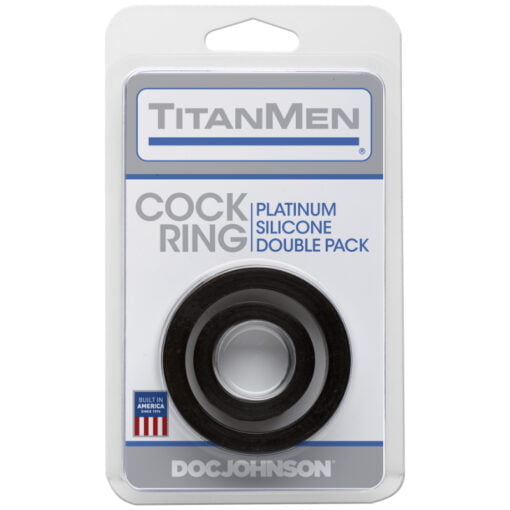 Silicone Cock Rings Double Pk Black - Image 2