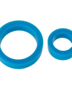 Silicone Cock Rings Double Pk Blue