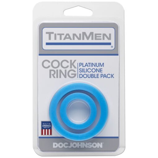 Silicone Cock Rings Double Pk Blue - Image 2