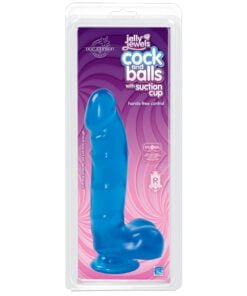 Cock And Balls With Suction Cup Sapphire