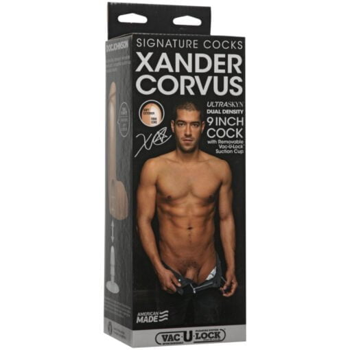 Xander Corvus 9in  Cock w Vac-U-Lock Suction Cup Vanilla